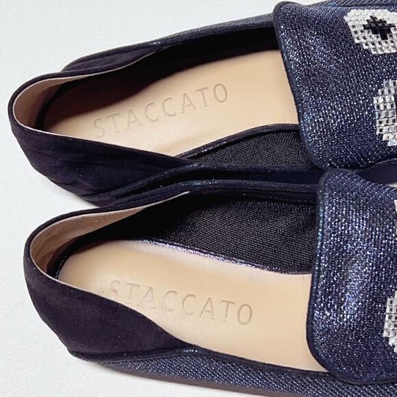Staccato Big Eyes Wink Loafer / Slides Collections Sparkly Blue Women’s Size 8 - Picture 8 of 13